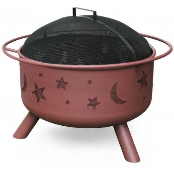 Terracotta Moon and Stars Fire Pit