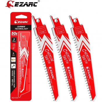 Lames EZARC pour scie alternative, 9 pouces, 6 TPI, pour bois dur et métal