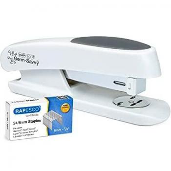 Germ‑Shield 1483 Half‑Strip Stapler with 1,000 × 24/6 mm Staples (Eco‑Friendly)