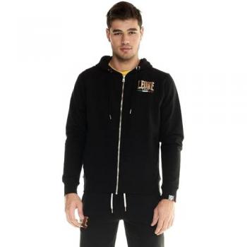 Sudadera Leone 1947 Gold Full Zip negra