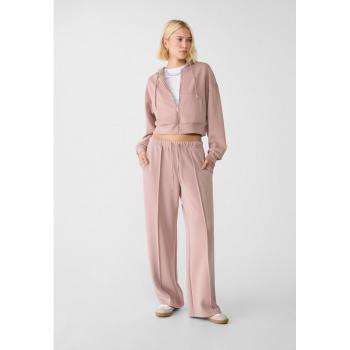 Stradivarius XL Soft-Touch Wide-Leg Trousers with Seam