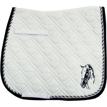 Pisa Imperial Saddle Pad: Two‑Tone White and Black