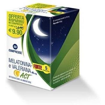 Melatonina + Forte 5 Complex e Valeriana ACT Integratore 60 Compresse