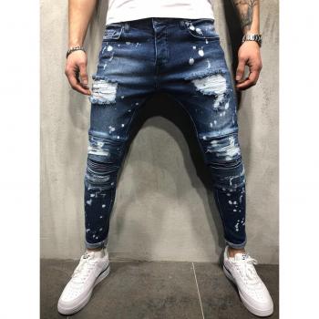 Vaqueros con Estampado de Tinta para Hombre