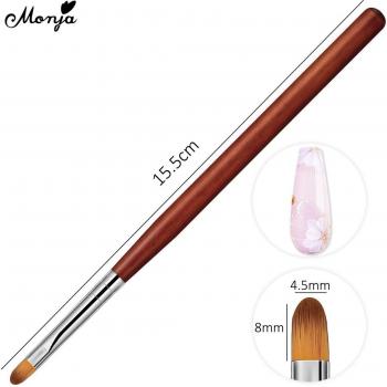 Monja DIY Manicure Nail Art Brush for Acrylic and Gel