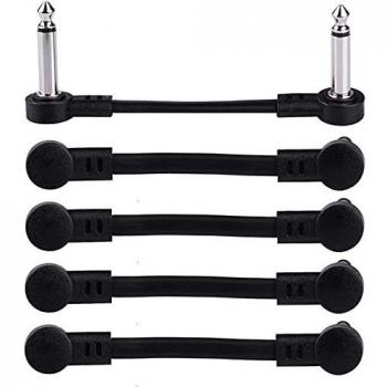 Cables Patch Rayzm para Guitarra/Bajo, 6.35mm en Ángulo, 5cm