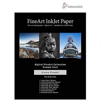 A3+ Hahnemühle Glossy FineArt Photo Paper Sample Set, 14 Sheets