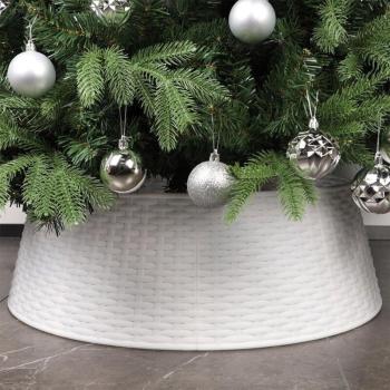 Base Decorativa Albero di Natale 73-60 cm Bianco