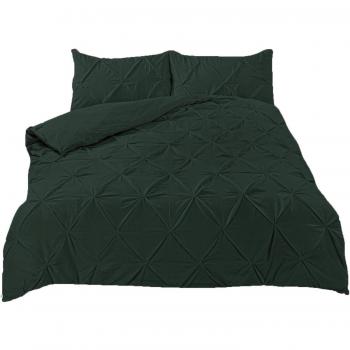 Highams Diamond Pintuck Pinch Pleat Duvet Cover and Coordinating Pillowcases