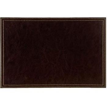 Brown Rectangle Faux Leather Restaurant Placemats – 4 Piece Pack (300x200mm)