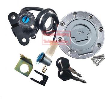 Yamaha YZF R6 R6S FZ6 FZ1 Ignition Switch Fuel Tank Cap Seat Lock Key Set