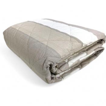 Couette Légère avec Rayures Beige – Printemps et Été – Coton 100 % – Hypoallergénique – Origine Italienne – Dimensions 220×270 cm