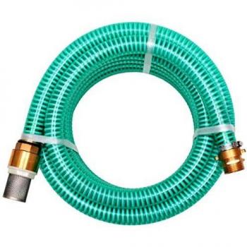 Green Suction Hose with Brass Connectors 10 m 25 mm