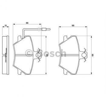 Freni BOSCH 0 986 424 372 Kit pastiglie