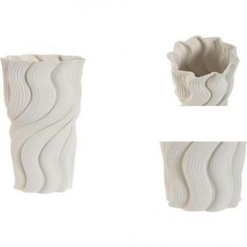 Jarrón de Gres 3D Blanco – Modelo 16x16x26