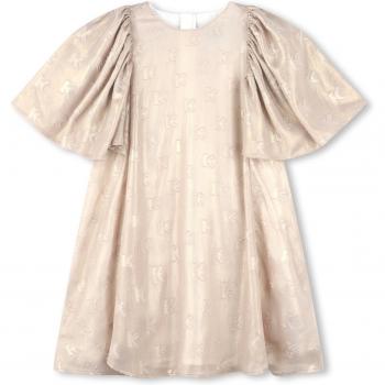 Blouse légère Kenzo Kids, jacquard lamé jaune, 3A enfant