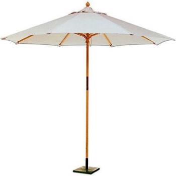 Ombrellone Tondo in Legno di Alta Qualità Ø250/300 cm per Giardino
