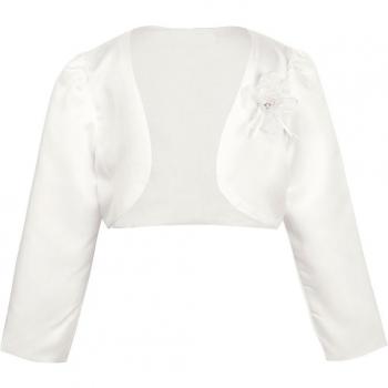 Baby Girl Lace Wedding Jacket – Ivory Bolero Style