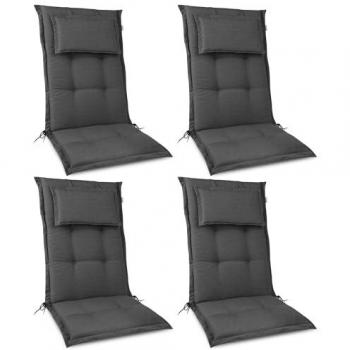 HighLux Coussin Dossier Haut Extérieur 4 pièces 120x52cm Résistant UV