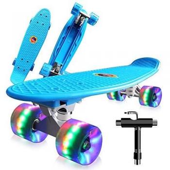 LED Light Up Mini Cruiser Skateboard 22 for All Ages