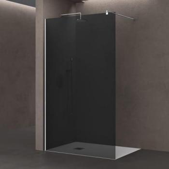 Pare-douche Doporro 10mm Gris Teinté Stabilisateur Chrome 130x200 cm