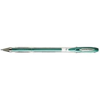 Stylo encre gel Signo 0,7mm Vert Métal