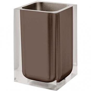 Resina Bicchiere Gedy Rainbow Grigio Tortora