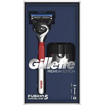 Kit Premium Gillette Fusion5 Proglide – Regalo Uomo con Lama e Supporto Magnetico