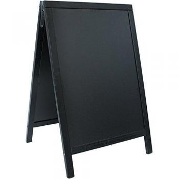 Securit Double-Sided Pavement Chalkboard with Black Pinewood Frame