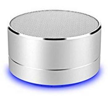 Haut-parleur Bluetooth Compact en Métal – Compatibilité iPhone 11/Pro – Argent