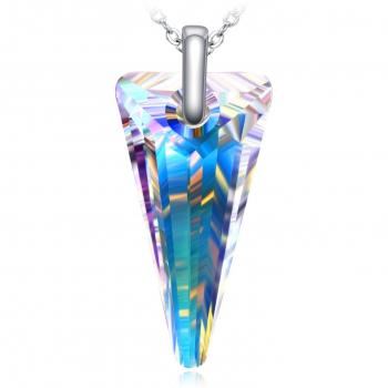 GUNDULA, Collier Fille Argent 925 Pendentif Cristal Swarovski