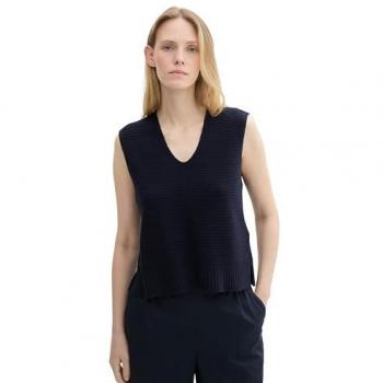 Tom Tailor Damen Strickpullunder Blau XL