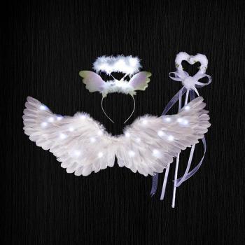 Ensemble d'ailes d'ange et halo