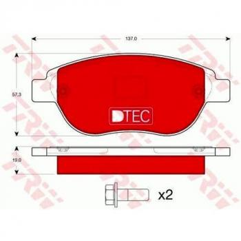 TRW GDB1464DTE Set pastiglie freni