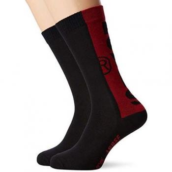 Levi's 168SF Regular Cut Ribbed 2 Ply Socks Noir pour Homme