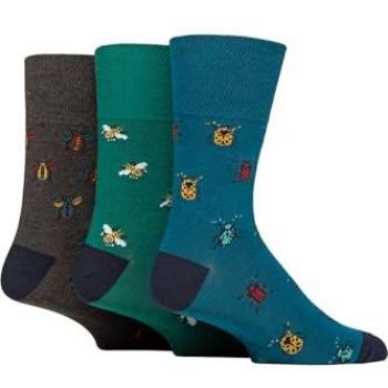 RHS Royal Horticultural Society Mens Cotton Socks – 3 Pack, Insect Pattern, 6‑11
