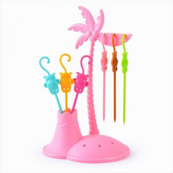 6 PCS Cartoon Monkey Food Picks