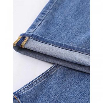 Teenager Mädchen Lässige Denim Hosen 2022 Frühling Herbst Weite Bein Zerrissene Jeans 6-14 Jahre
