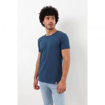 Basic T-Shirt Herren Indigo