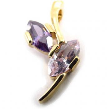 Pendentif Plaqué Or Améthyste Élégance Lily
