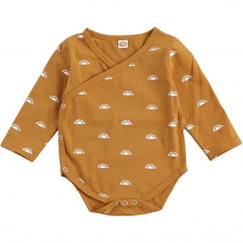 Pelele para Bebé con Estampado de Jengibre, Monos de Amanecer, Manga Larga, Cuello en V, 0 a 12 Meses