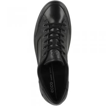 Sneaker ECCO CLASSIC Gr. 42, schwarz, Herren, Leder, Schuhe, in klassischer Optik, Freizeitschuh, Halbschuh, Schnürschuh