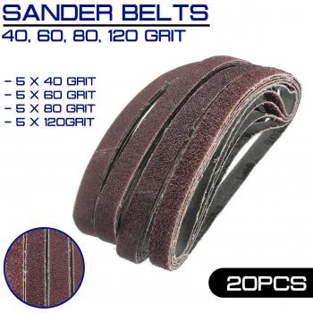 Pack de 20 Cinturones de Lijado para Lijadora Powerfile 13mm x 457mm