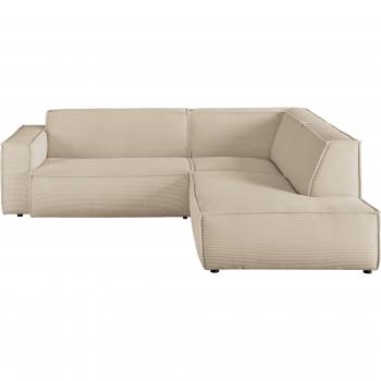 Polyester‑Cord‑Ecksofa 3C Candy „Matteo“ – 88 % Poly, 12 % Acryl
