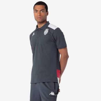 AS Monaco Kappa Polo für Herren – Acramy 2024/25, Grau, Größe M