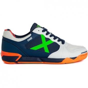Zapatilla de Fútbol Sala Munich One Indoor 49 para Hombre, Color Blanco Multicolor