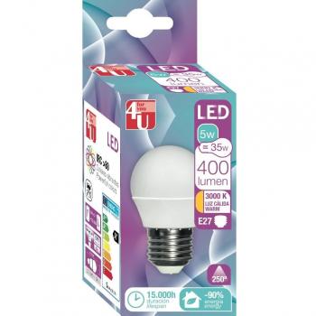 GARZA Bombilla LED Esférica E27 5,5W 470lm 3000K