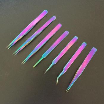 Pince à épiler en acier inoxydable, coloré, pour dame