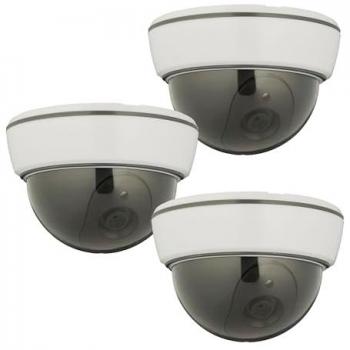 Cámara Simulada LED Rojo 130g – Dispositivo de Seguridad Falsa en Color Blanco