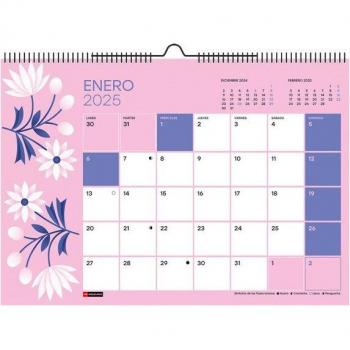 Pared Floral 2025: Calendario Anual A3 de Miquelrius